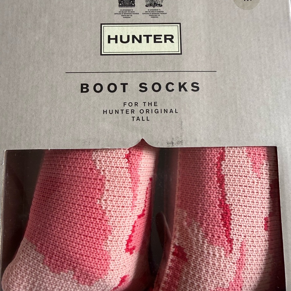 Hunter Pink Camouflage Knit Boot Socks - Men's